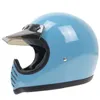 Motorcycle Helmets Helmets&CO Light Weight Vintage Helmet Retro Casco Moto Full Face Cafe Racer With Detachable Visor ECE Approve