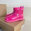 Waterproof Australian Snow Boots Shoes Middle Tube Fashion Warm Women's cotton Bowknot Drill Snowshoe Size 35-40