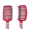 Hair Scalp Masaż Grzebień Hairbrush Nylon Kobiety Wet Suche Kręcone Zetaluj Szczotka do włosów Salon Fryzjerstwo Stylizacji Narzędzie