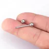 Gem Tongue Barbell Stainless Steel Tongue Piercing Nipple Rings Stud Cartilage Helix for Women Body Jewelry