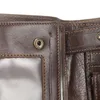 Portafoglio uomo olio cera pelle bovina portafogli in vera pelle portamonete frizione hasp aperto portafoglio corto di alta qualità 13,5 cm