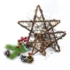 10 cm/20 cm gedroogde rattan sterren frame kunstmatige bloem bruiloft krans kerstdecoratie voor huis diy handgemaakte deur hangi jllnfr