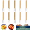 1 Pcs Corn Holders Stainless Steel Corn on The Cob Holders Fruit Forks with Wood Handle for Home Cooking and BBQ Prong Factory price expert design Quality Latest Style