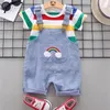 Bébé garçons ensembles été mode coton hauts + shorts 2 pièces nouveau-nés vêtements de haute qualité bebes tenues 210309