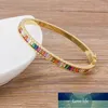 New Arrival 11 Styles Gold Color Bangle Bracelet Copper Zirconia Cuff Bracelets For Women Fashion Party Wedding Jewelry Gift Factory price expert design Quality