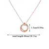 Mulheres coreanas colar presente clavícula cadeia simples círculo pequeno pingente colares de prata dourado cor colar de choker para senhora