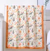 The latest 110X110CM size baby blanket, cotton six-layer gauze quilt patterns bath towel, supports customized logo