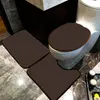 Trendy Brief Wc Abdeckung Matte Hause Matten 3 Pcs Set Saugfähigen Badezimmer Tür Boden Teppich Bad Accessories2518