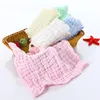 Baby ammande handduk 6 lager bomull gaze fyrkantig handdukar baby vanlig saliv handduk barn ansikte handduk näsduk 5 färger at5598