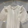 Deat Summer Fashion Women Clothes Ruffles Dobby Fabric Pullover Short T-Shirt Kvinnlig TOP WR57100 210709