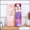 Decorative Flowers & Wreaths Festive Party Supplies Home Garden Artificial Soap Roses With Little Cute Teddy Bears Delicate Boxed Five Immor