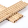 20cm Portable Reusable Natural Bamboo Drinking Milk Tea Coffee Straws Party Wedding Kitchen Bar Outdoor Sports Barware