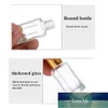 Clear Glass essential oil roll on bottles Portable Empty Refillable Perfume Bottle Lip Balms tube Containers with Gold lid