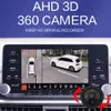 Bil DVR Super AHD 3D WDR Surround View Monitoring System för bil Panoramic Driving 360 Camera 4 Channel DVR-inspelare