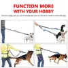 Hands Free Dog Leash Waist Running Belt For Dual Handles Reflective Strip Pet Trainning Rope Medium Large s 211022