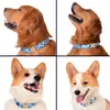 Collare personalizzato per cani in nylon Personalizzato Personalizzato Collars Inciso ID Tag Tag Namplate regolabile per i piccoli cani medi medio cucciolo Y200922