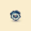 Authentischer Pandora-Charm aus 925er-Sterlingsilber mit blauer Stiefmütterchenblume, passend für Perlen im europäischen Stil zur Herstellung von Armbändern und Schmuck 790777C02308m