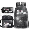 Рюкзак Mochila Now United с принтами, комплект из 3 предметов, рюкзак для подростков, сумка для книг для девочек и мальчиков, школьные сумки, дорожный рюкзак, ежедневный Rucksack242I