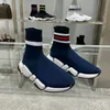 Triple s Knit Sokken Schoenen Mesh Speed 2.0 Trainer High Race Runners Designer Sneaker Zwart Wit Casual Trainers Sneakers met doos maat 35-45