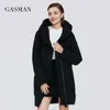 Gasman Mode Märke Tjock Vinterjacka Kvinnors Down Parka Coat Kvinnor Kvinnor Kvalitet Hooded Mid-Length Warm Coats 007 210819