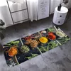 Kitchen Season Erdbeer-Druckmuster, Kücheneingangstürmatte, rutschfester Bodenteppich, Badezimmerbereich, Flur 210727