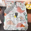 Cartoon Dinosaur Bedding Set Twin Queen King Size Boho Comforter Duvet Quilt Cover and Pillowcase Soft Bedclothes 210615