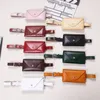 Fashion trend leather bag single button mobile phone rectangular pocket simple solid color leisure belt women's waist bag