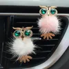 Crystal Owl Car Air odświeżacz auto wylotowy klip Wewnętrzne akcesoria w stylu samochodu wentylacja solidna dyfuzor zapachowy