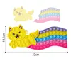 Decompression Toy Splicing Rainbow Cat Fidget Stress Squeeze Silicone Adults Children Sensory Simple Dimple