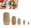 5pcsset non peint bricolage embryons en bois vierges poupées gigognes russes Matryoshka jouet enfants cadeau d'anniversaire fournitures de fête 2021277029247