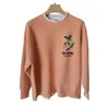 Till salu Harajuku Vår Höst Mode Cartoon Suede Oversize Sweater Långärmad O-Neck Kvinnor Casual Letter Pullovers C-228 210805