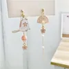 Koreanischen Stil Blume Niedlichen Tier Baumeln Ohrringe Für Frauen Mond Sterne Kätzchen Kaninchen Ballon Asymmetrische Ohrring Partei Schmuck Geschenk
