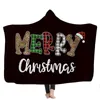 Dekens Kinderkap deken 130x150cm kinderen Kerst 3D Gedrukt Wasbaar Warm bed Flanel Fleece Throw 5253 Q2