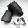 Aço inoxidável preto para o silenciador de escape Akrapovic universal Dicas de carro carbono de carbono Styling1pc246h