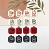 40pcs/lot cartoon Lucky Cat pattern core geometry square shape Rubber paint alloy floating locket charms diy jewelry making