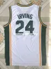 Billiga Custom Kyrie Irving # 24 Hs St. Patrick Basketball Jersey White Stitched Anpassa något nummer Namn Män Kvinnor Ungdom XS-5XL