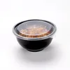 Disposable Take Out Container 200ML Small Round Bowl with Lid Kitchen Salad Snacks Picnic Containers for Party Camping