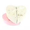Gift Wrap 1pc Heart Shape Half-Opening Paper Box Fresh Flower Packing For Wedding Party Xmas Happy Valentine's Day