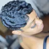 Svart Pixie Cut Bob Curly Human Hair Wigs Jerry Curly Short Brazilian Lace Front Pig för amerikanska kvinnor