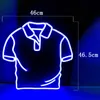 POLO T-shirt Sign Blue Neon Light Bar Shop Home Boy's Bedroom Wall Decoration 12 V Super Bright