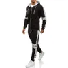 Tute da uomo Uomo 2022 Marca Uomo Tuta Set Abbigliamento sportivo Cerniera Felpe con cappuccio Pantaloni Uomo Casual Felpe Cappotto Tute sportive Abbigliamento