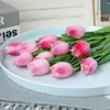 99 Stück künstliche Tulpen Blumen Hausgarten Dekoration Real Touch Blumenstrauß Geburtstagsfeier Hochzeitsdekoration Fake Flower w-00692