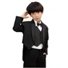 Set di abbigliamento ragazzini black bere tie crovaling abiti da batteria per bambini abiti da battesimo bianco bel bambino smoking baby boy cerimonia festa di compleanno