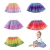 توتو التنانير نجوم المطبوعة الأميرة pettiskirts rainbow الفتيات الباليه الرقص تنورة شبكة البسيطة فساتين حزب الاطفال ملابس 5 تصاميم ZYY707