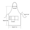 1pc Adjustable Bib Apron Waterproof Oil-proof Kitchen Apron Professional Chef Cooking Apron for Women Men 201007