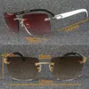 2023 Designer Glasses New Men White Black Buffalo Horn Midsightedness Sunglasses Reading For Women Glasses Male Sunnies