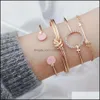 Charm Bracelets Jewelry Diamonds Round Knot Bangle For Women Cupids Arrow Chains Girl Luxury Designer Bracelet Set Gold Sier Trendy Drop Del