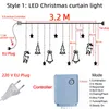 Elk Bell String Light Led Christmas Decor dla Domu Wiszące Garland Boże Narodzenie Decor Ornament Navidad Xmas Prezent Rok 211104