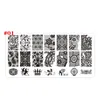 Roestvrij sjablonen op nagels voor Nail Art Creative Painting Design Mold Set Manicure Accessoires en gereedschappen Kits NAP005