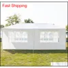 10x20ft Outdoor -Terrasse Hochzeitszelt 6 Fenster Wände Reißverschluss Tür Banach Party Hochdurchleistungen 3x6m wasserdichte Pavillon KXW Haarklippersshop27593596